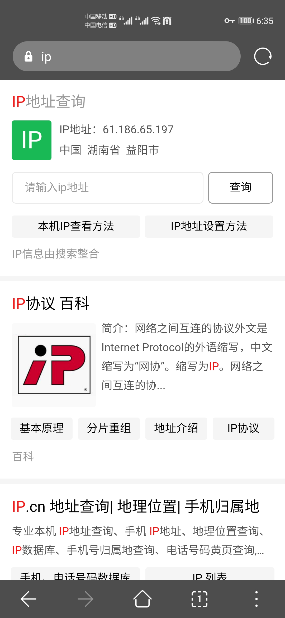 坚果ip移动端app查询ip