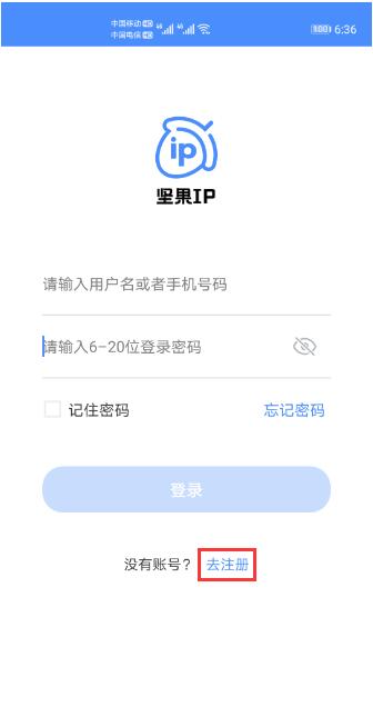 坚果ip移动端app注册